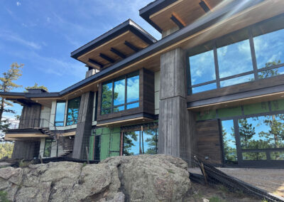 Large windows on a modern house