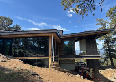 Large windows on a modern house
