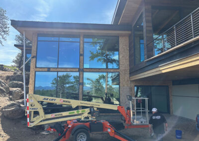 Large windows on a modern house